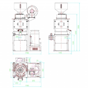 JLS50/66 Vertical Emery Roller Rice Mill
